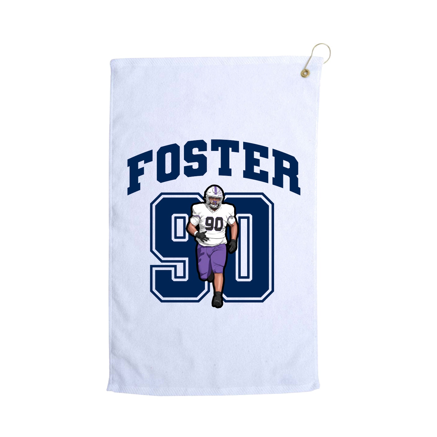 Golf Towel — Number in White