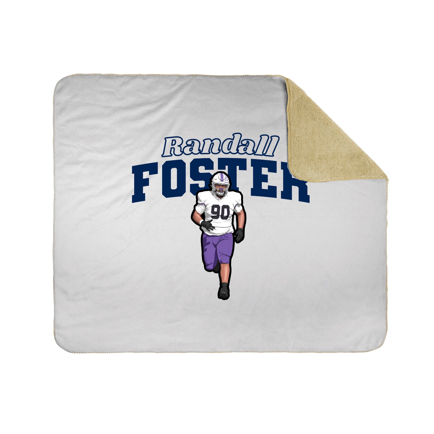Throw Blanket — Name Arch in White