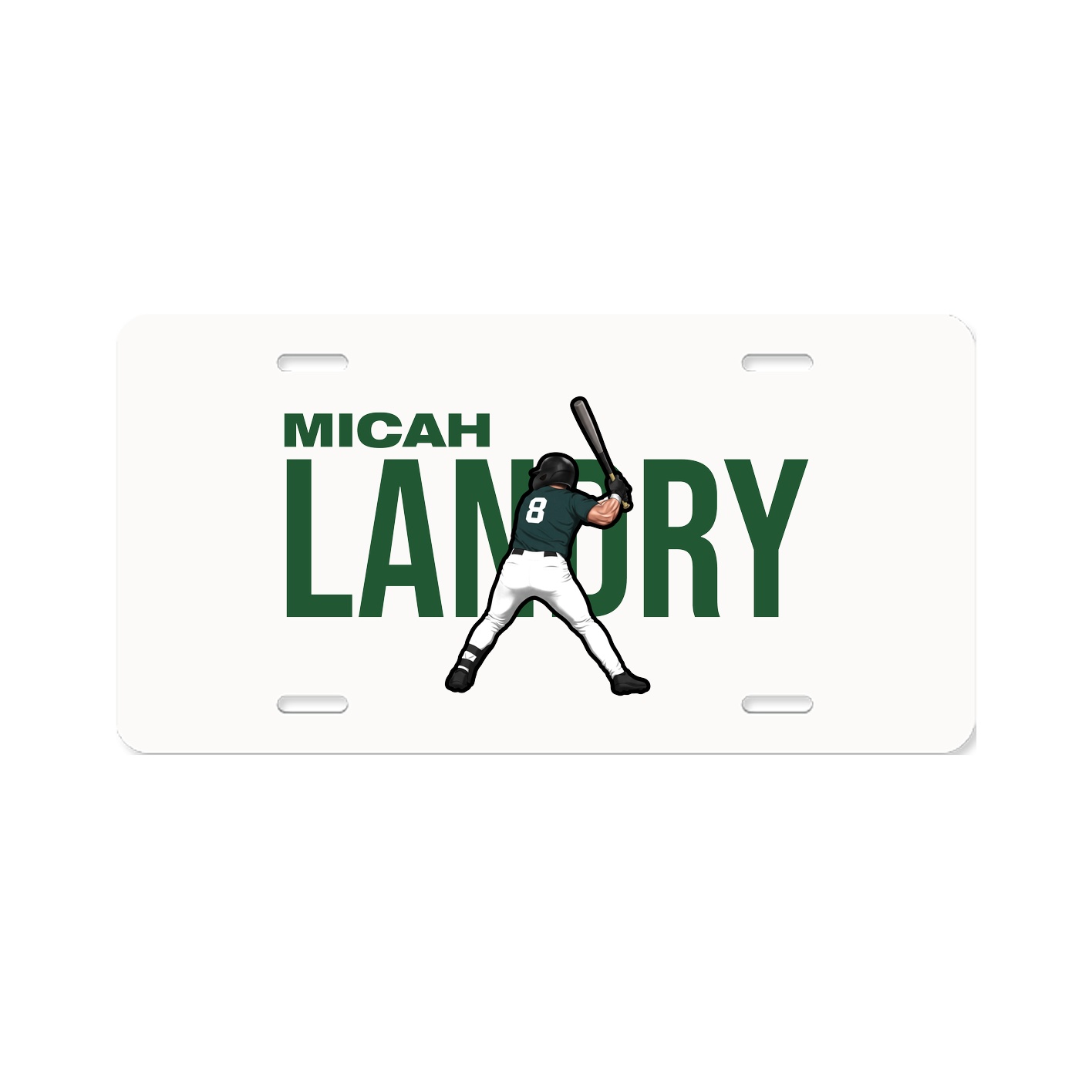License Plate — Player Name in Classic