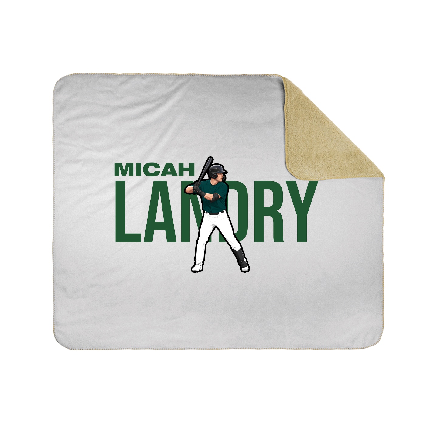 Throw Blanket — Player Name in White
