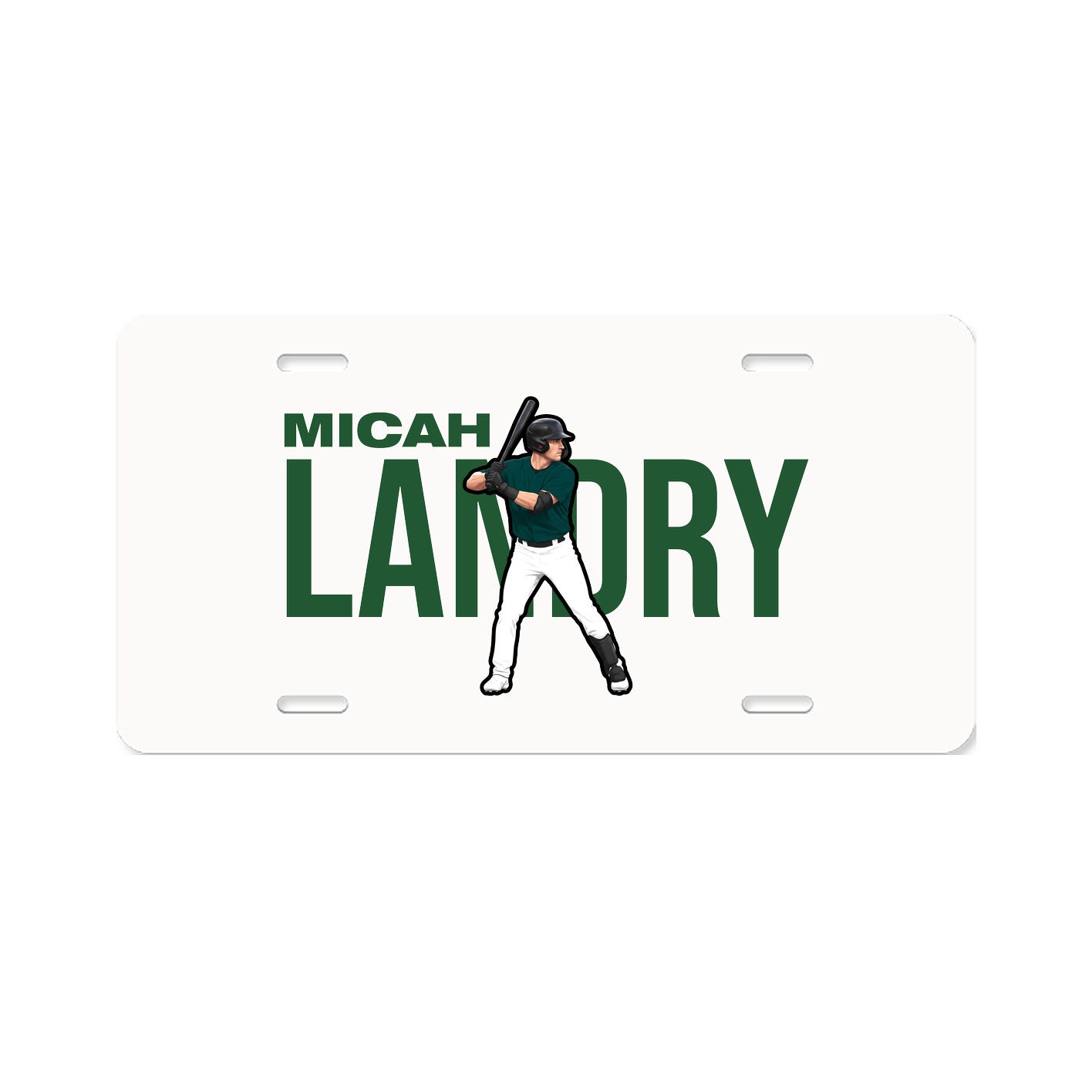 License Plate — Player Name in Classic