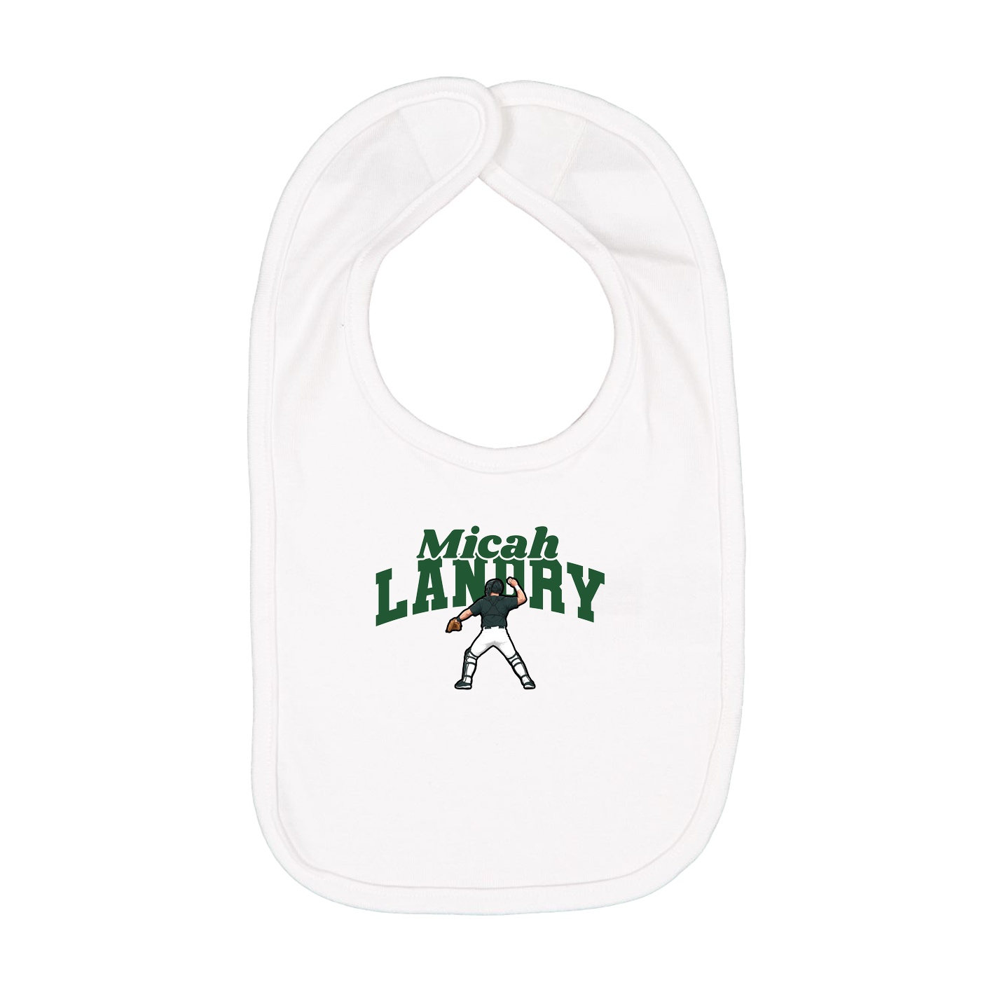 Infant Bib — Signature Arch in White