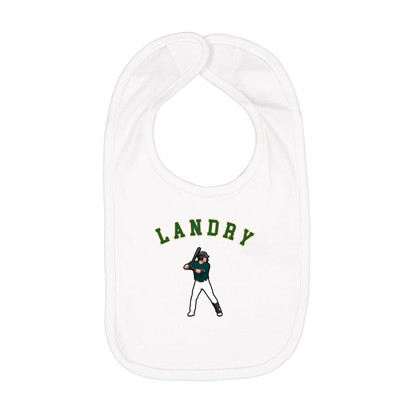 Infant Bib — Shirsey Arch in White