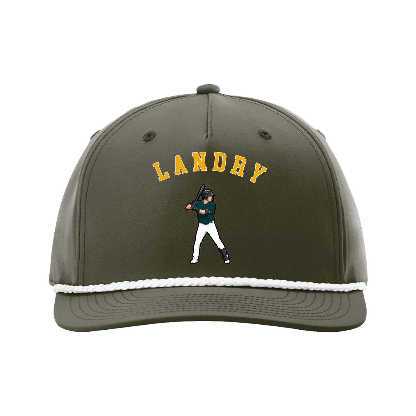 Five-Panel Classic Rope Cap — Shirsey Arch in Green