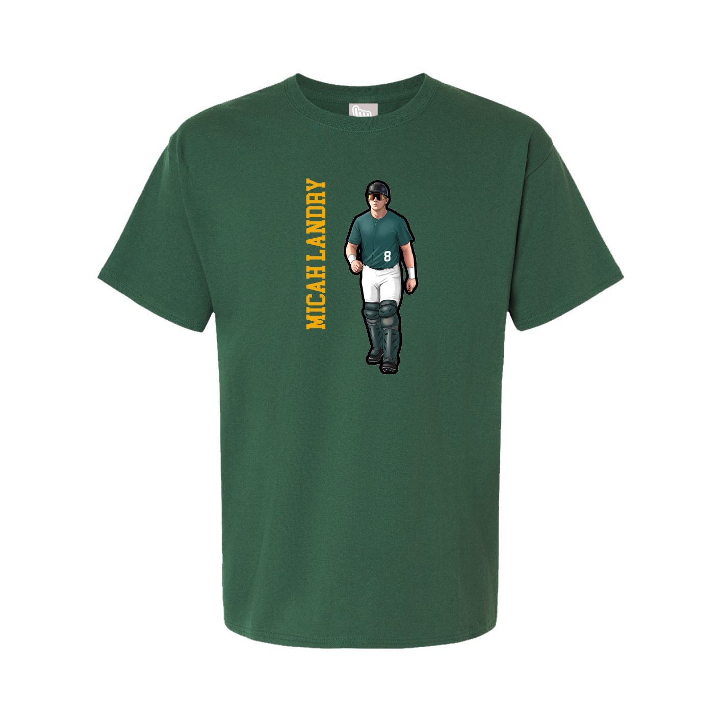 Tee — Name Vertical in Green