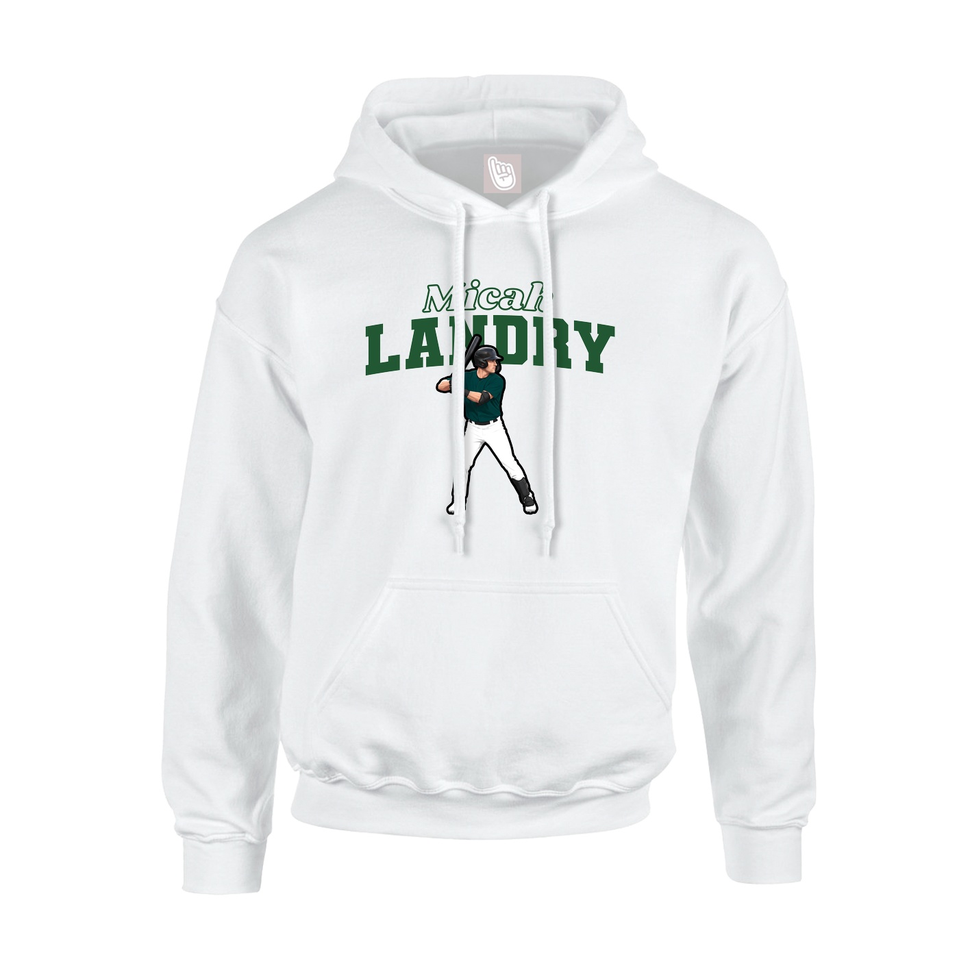 Hoodie — Name Arch in White