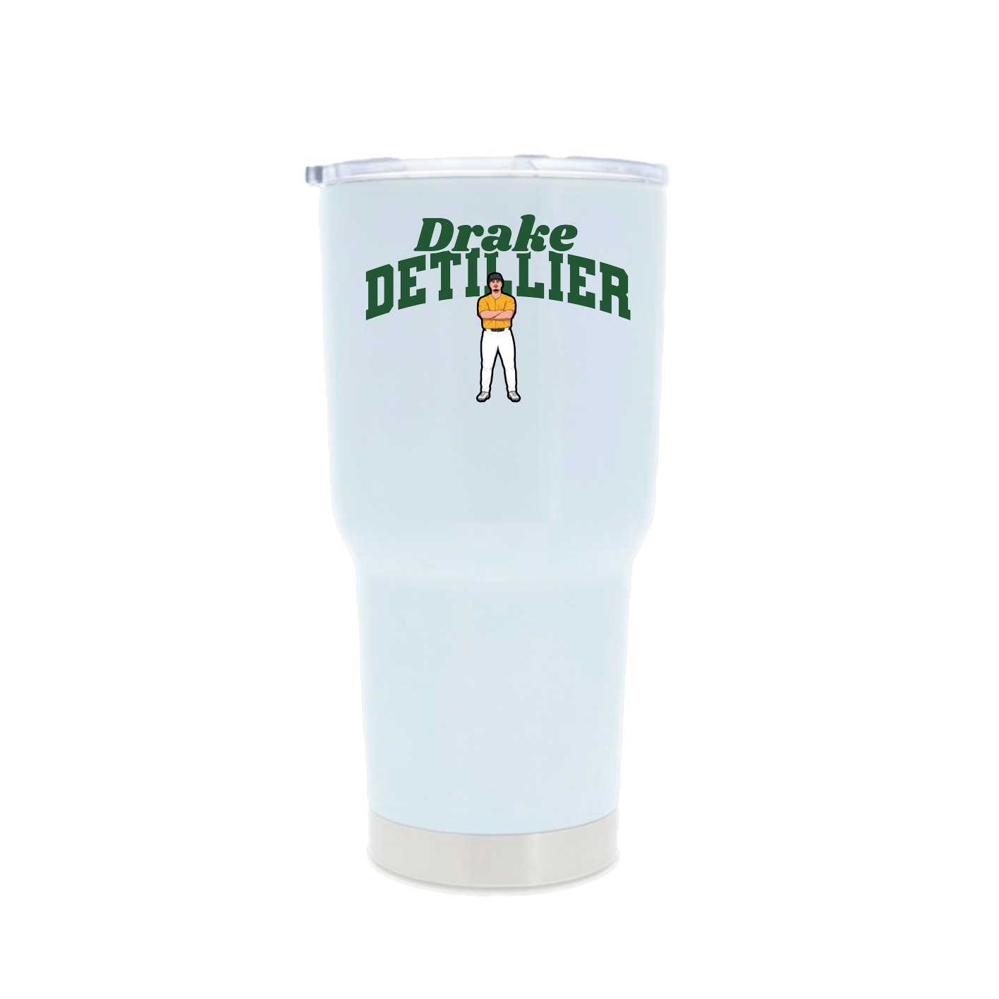 30oz Stainless Steel Tumbler — Signature Arch in White