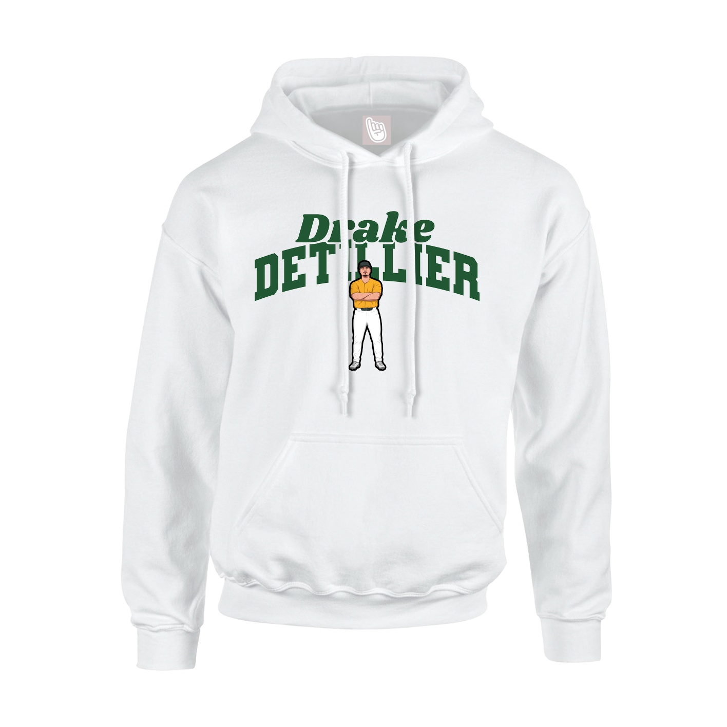 Hoodie — Signature Arch in White