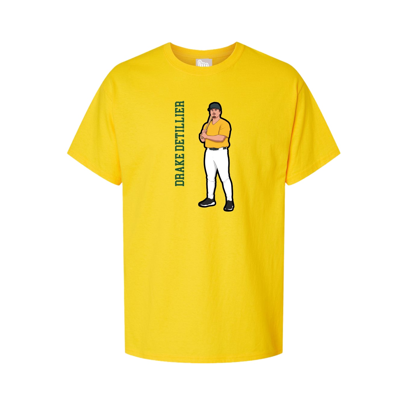 Youth Tee — Name Vertical in Gold