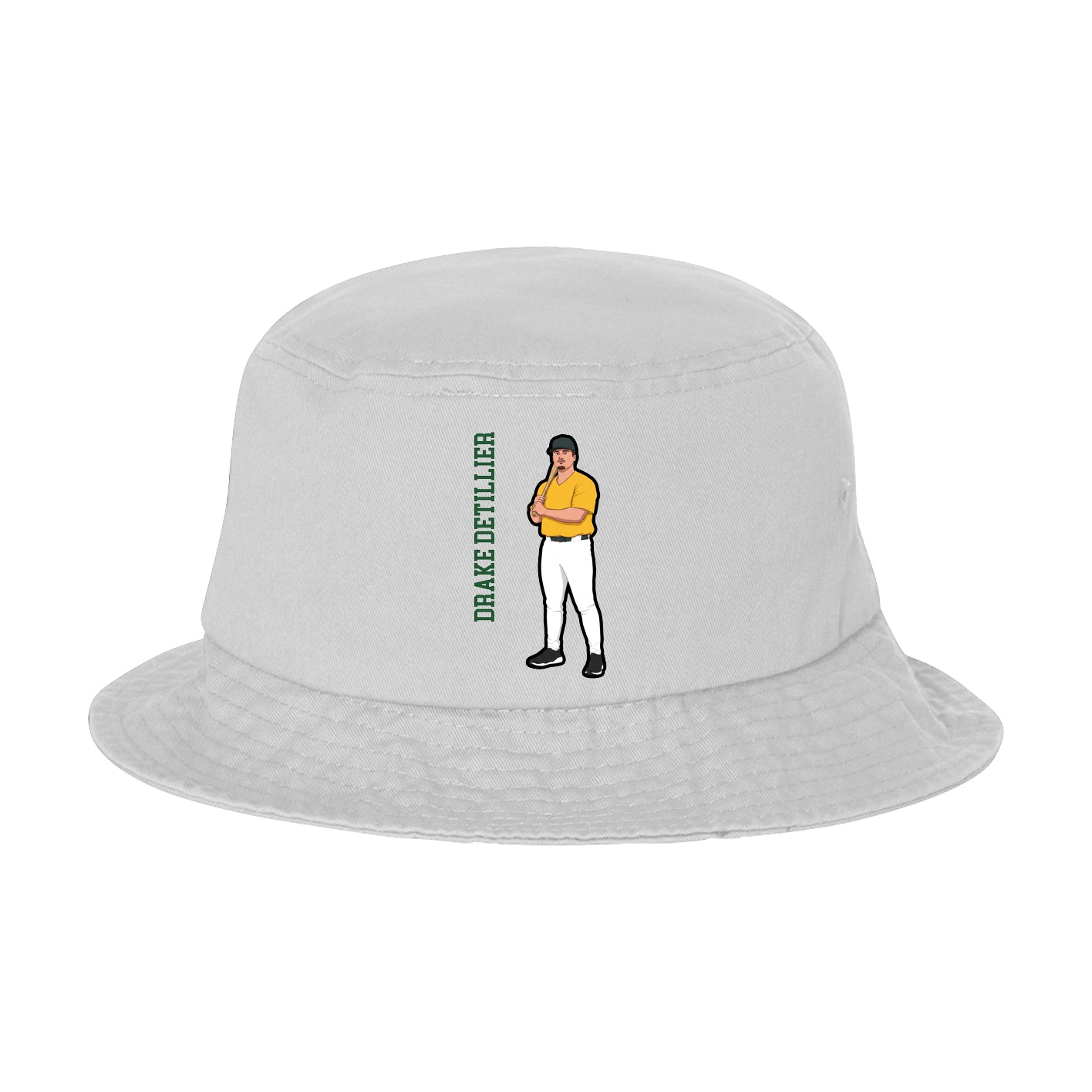 Bucket Cap — Name Vertical in White