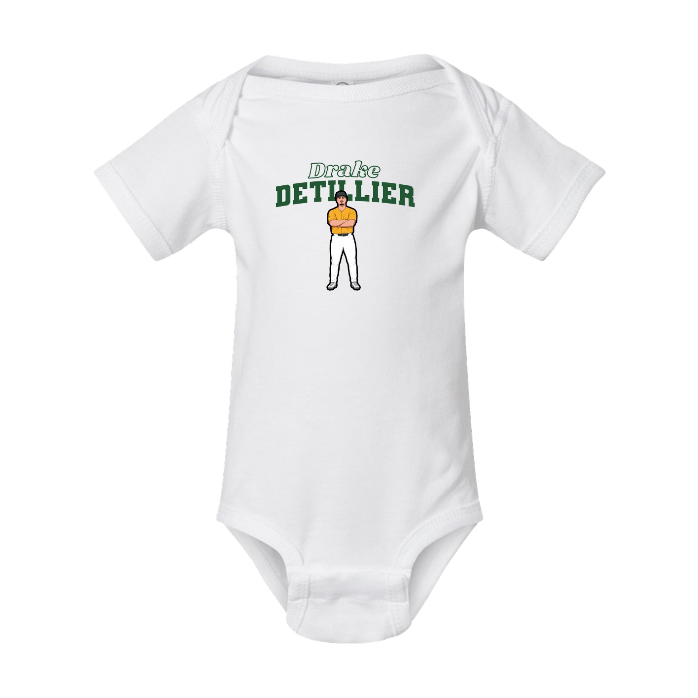 Baby Onesie — Name Arch in White