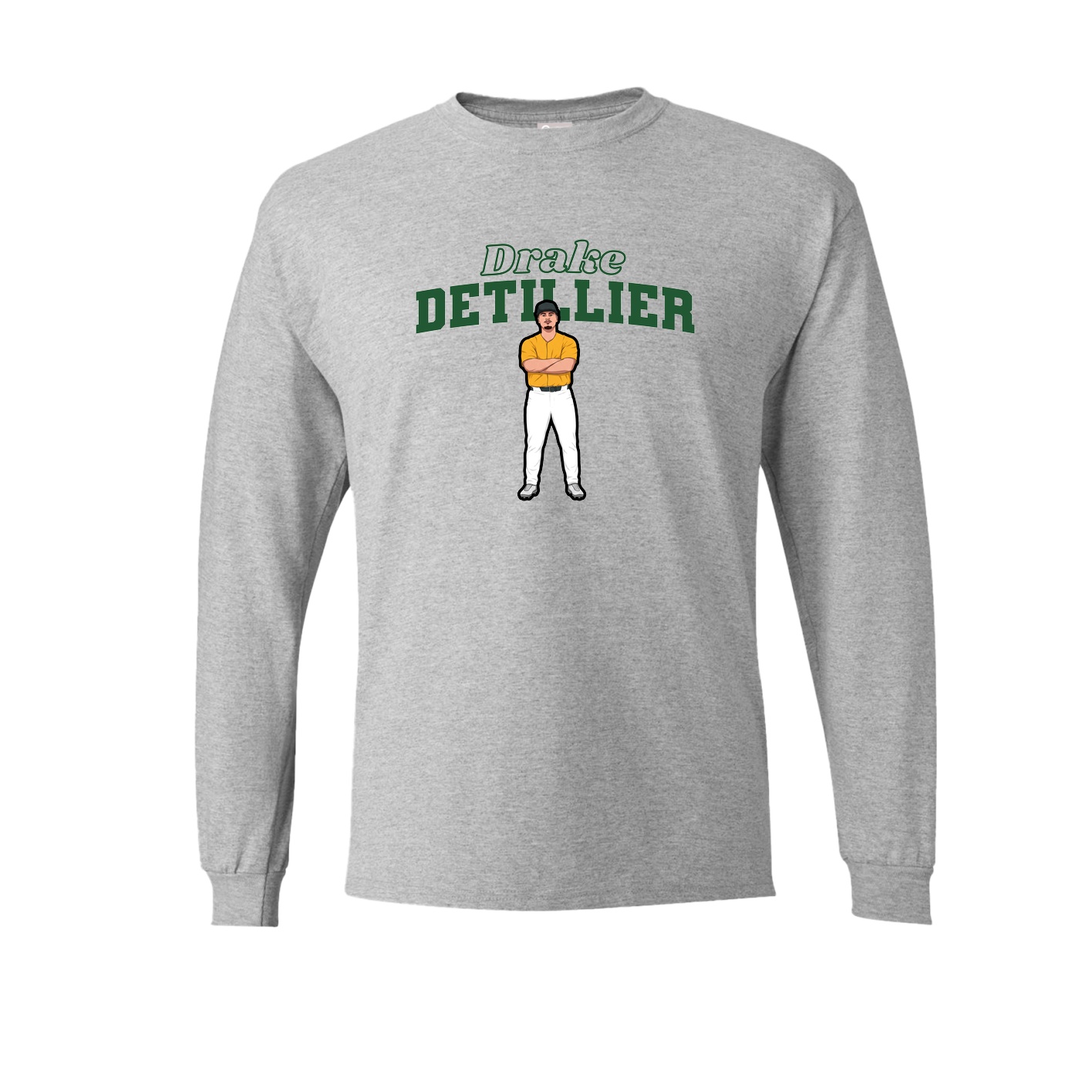 Long Sleeve Tee — Name Arch in Grey