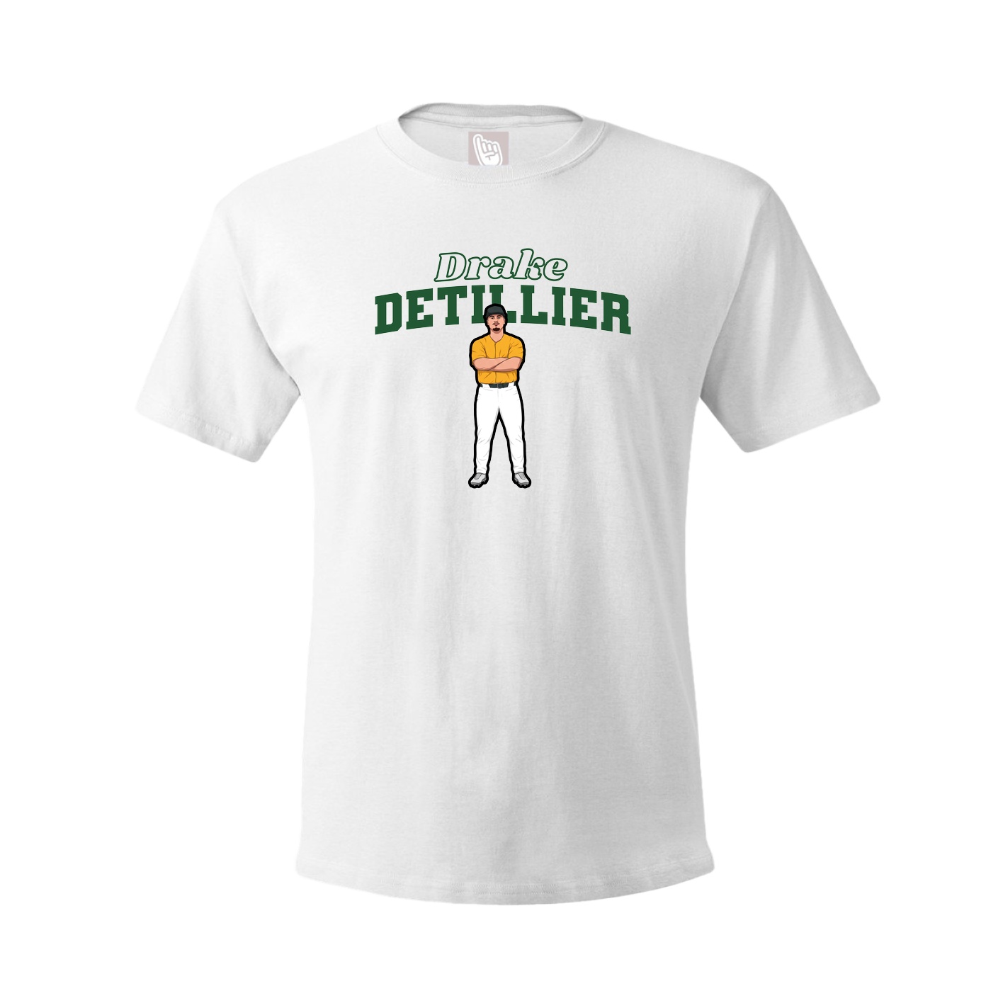 Youth Tee — Name Arch in White