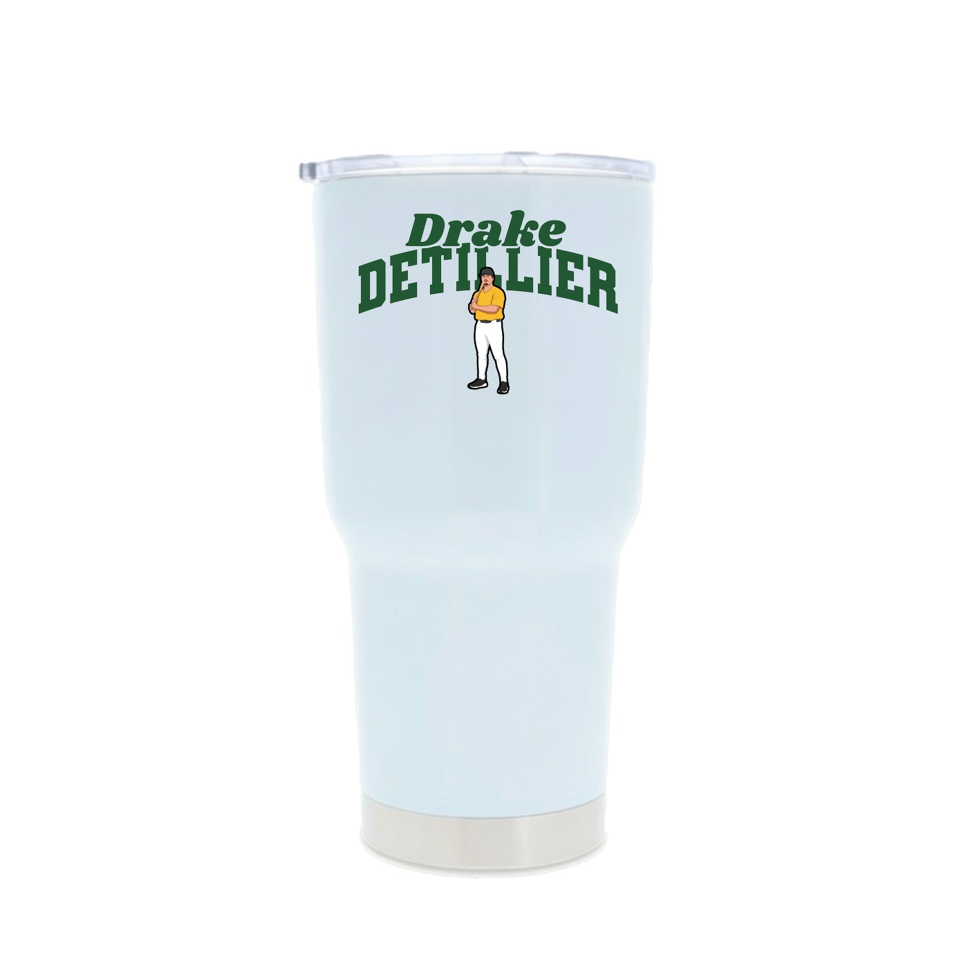 30oz Stainless Steel Tumbler — Signature Arch in White