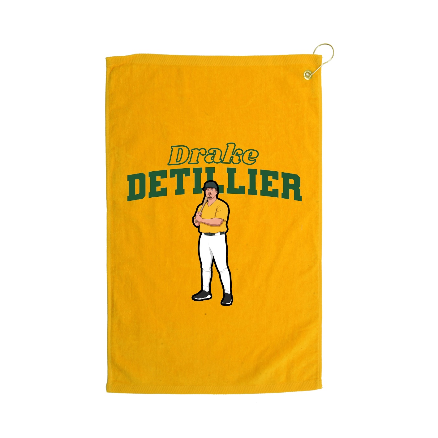 Golf Towel — Name Arch in Gold