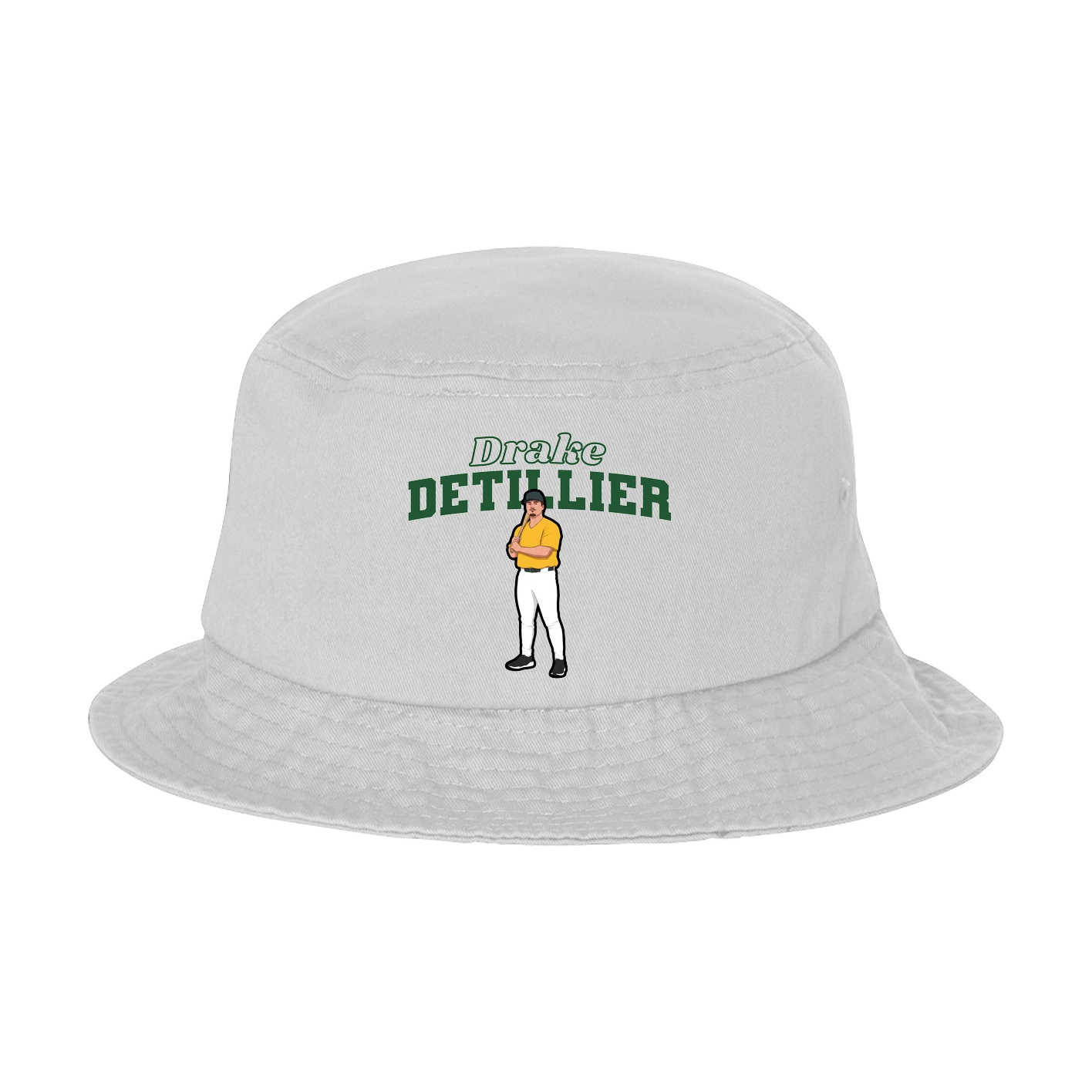 Bucket Cap — Name Arch in White