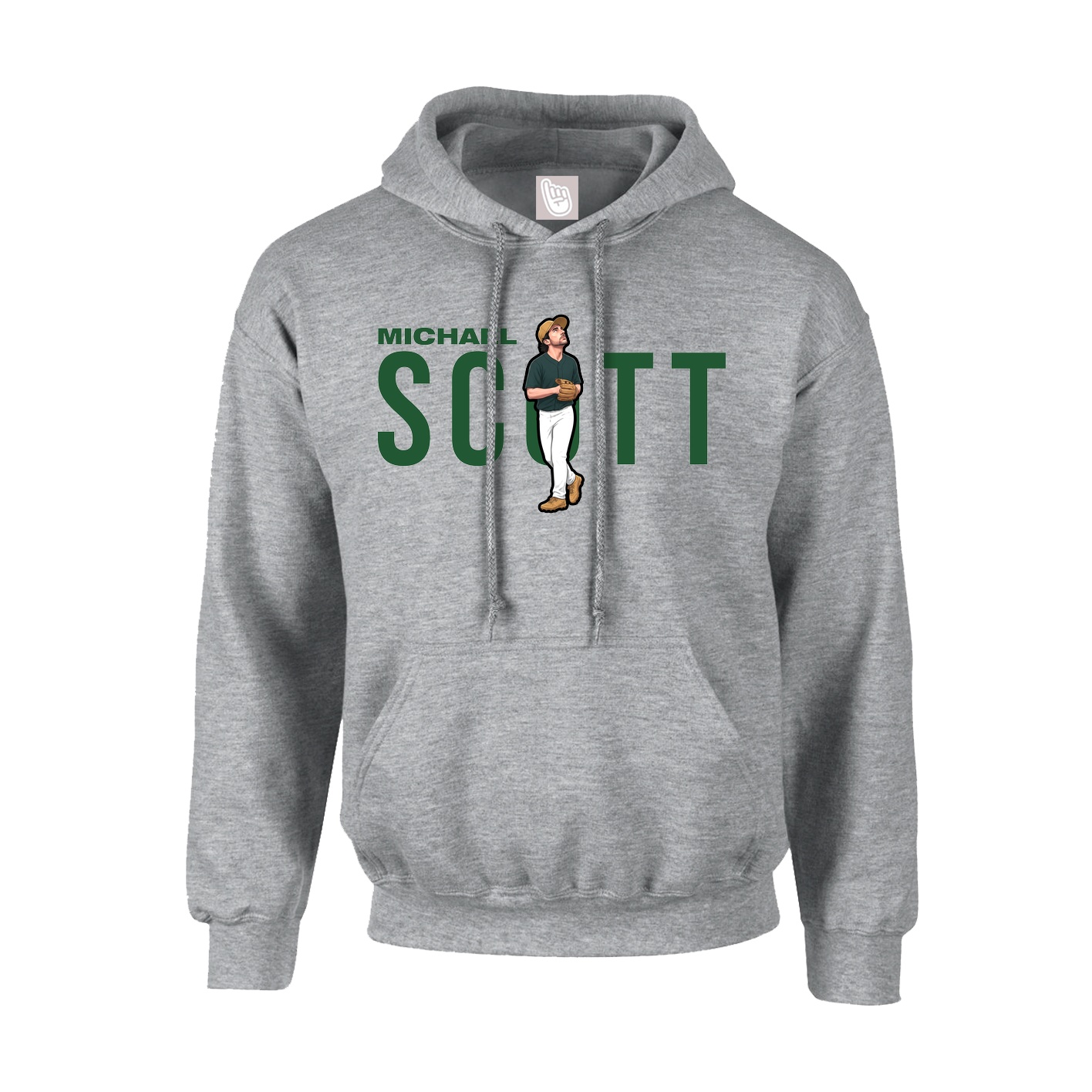 Hoodie — Player Name in Grey