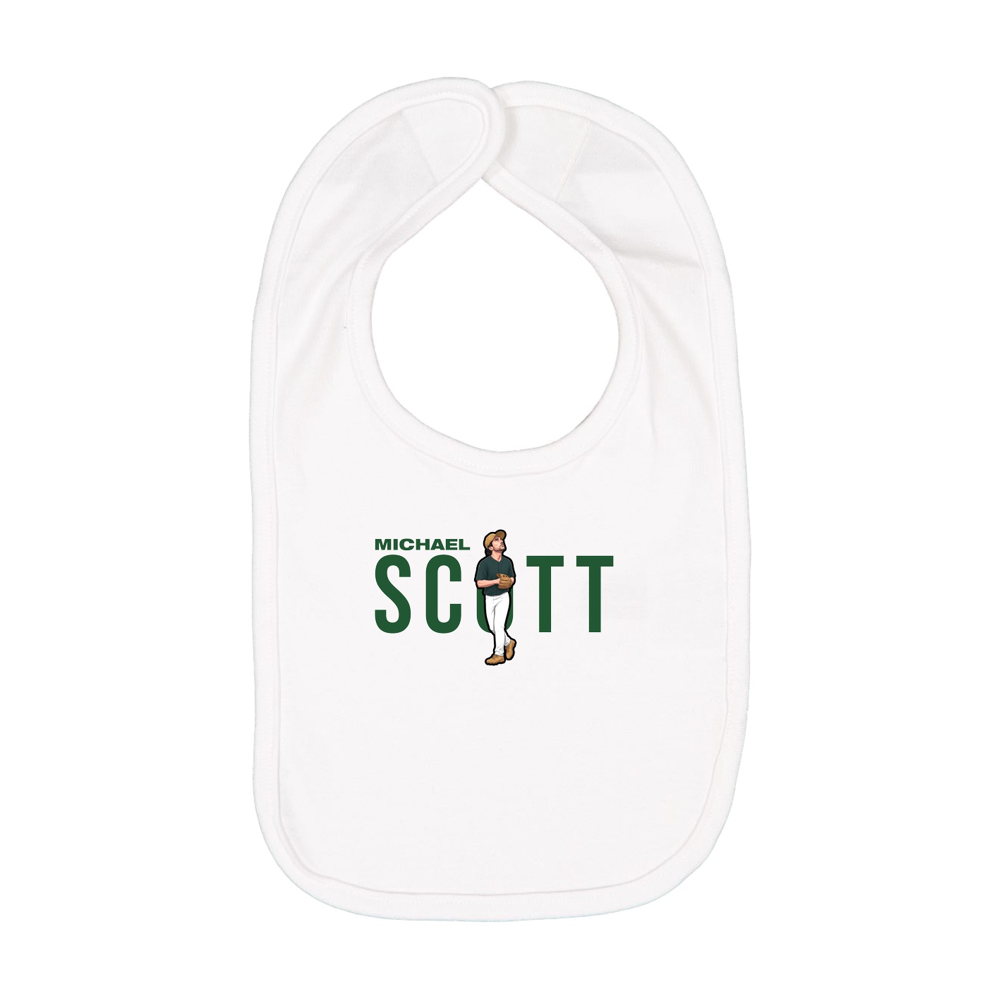 Infant Bib — Player Name in White