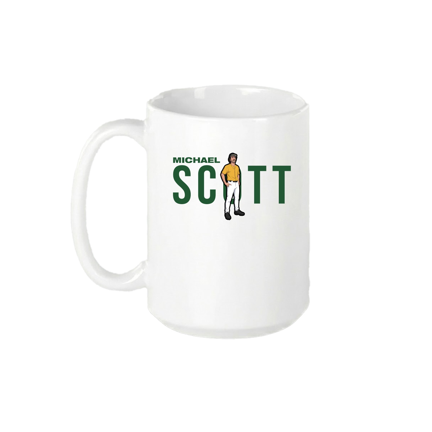 15oz Coffee Mug — Player Name in White