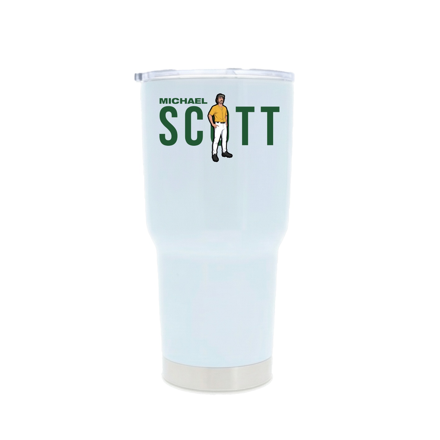 30oz Stainless Steel Tumbler — Player Name in White