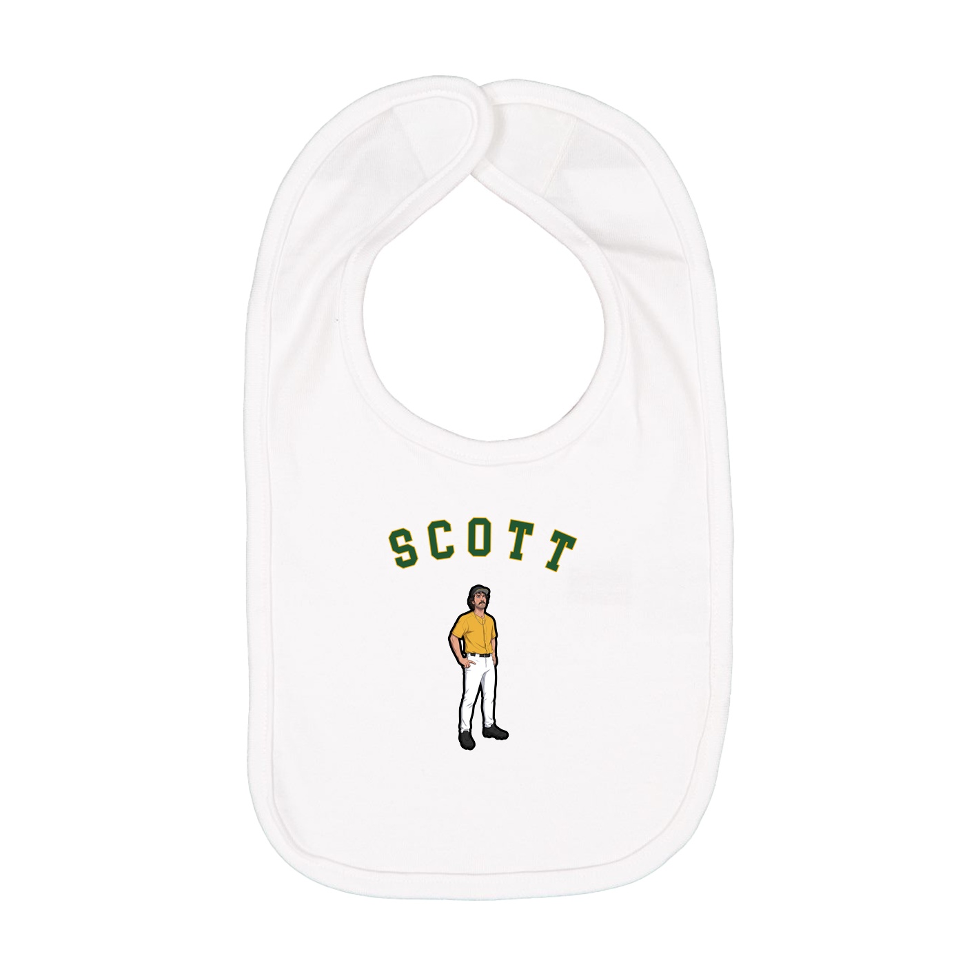 Infant Bib — Shirsey Arch in White