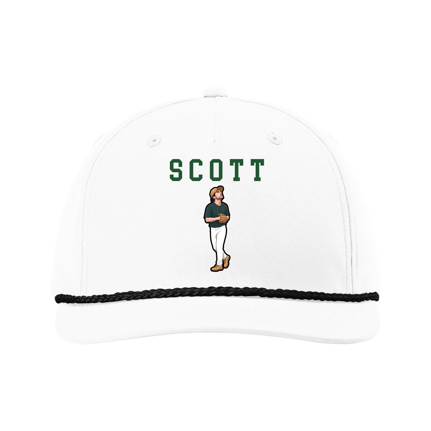 Five-Panel Classic Rope Cap — Shirsey in White