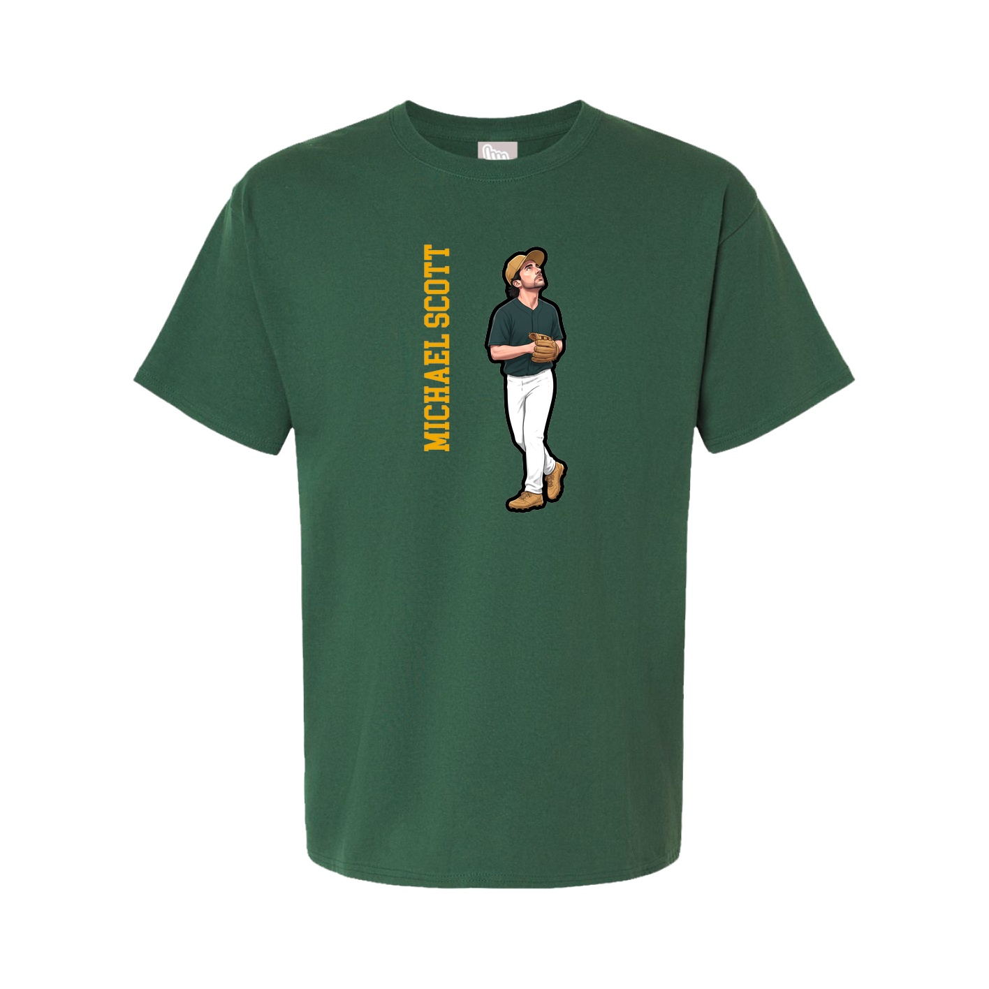 Youth Tee — Name Vertical in Green