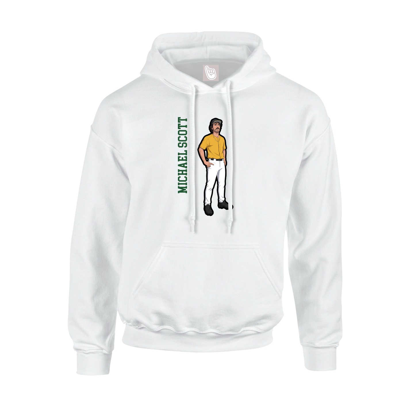 Youth Hoodie — Name Vertical in White