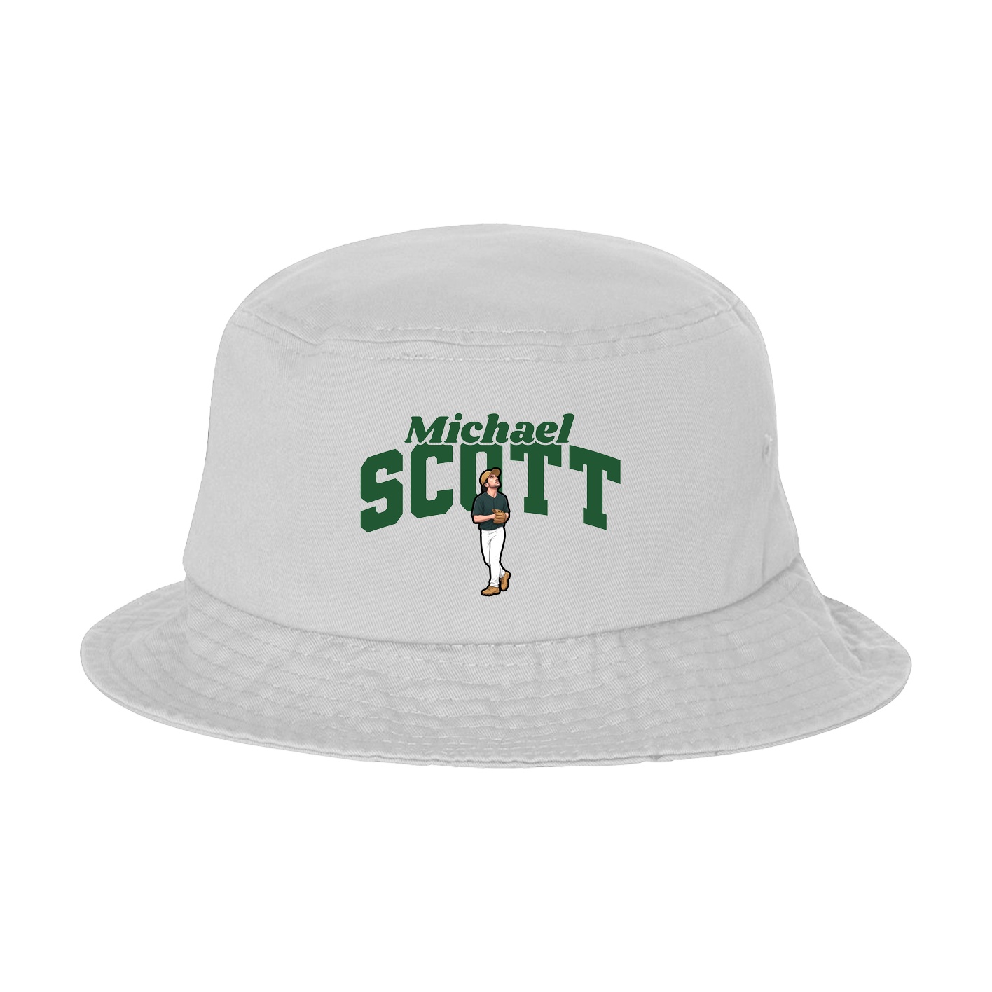 Bucket Cap — Signature Arch in White