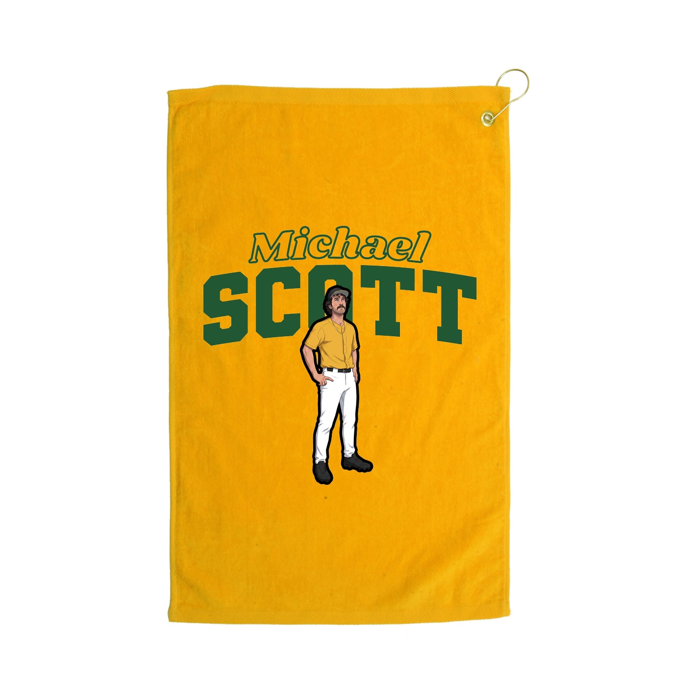 Golf Towel — Name Arch in Gold