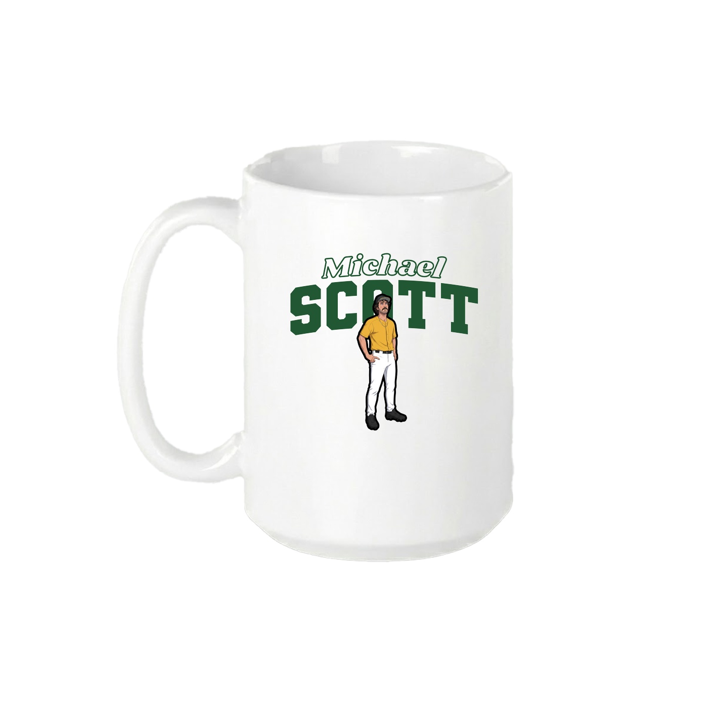 15oz Coffee Mug — Name Arch in White