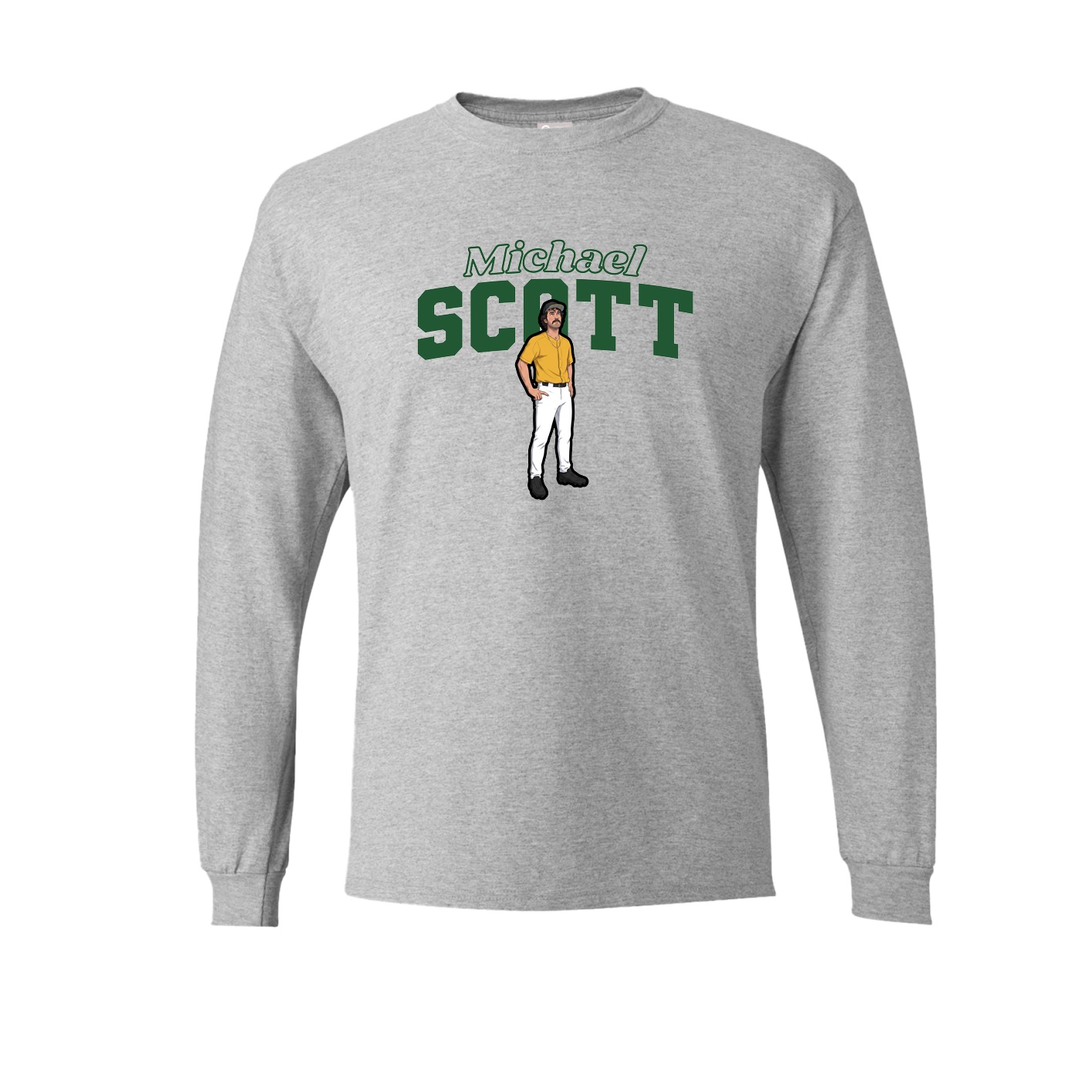 Long Sleeve Tee — Name Arch in Grey
