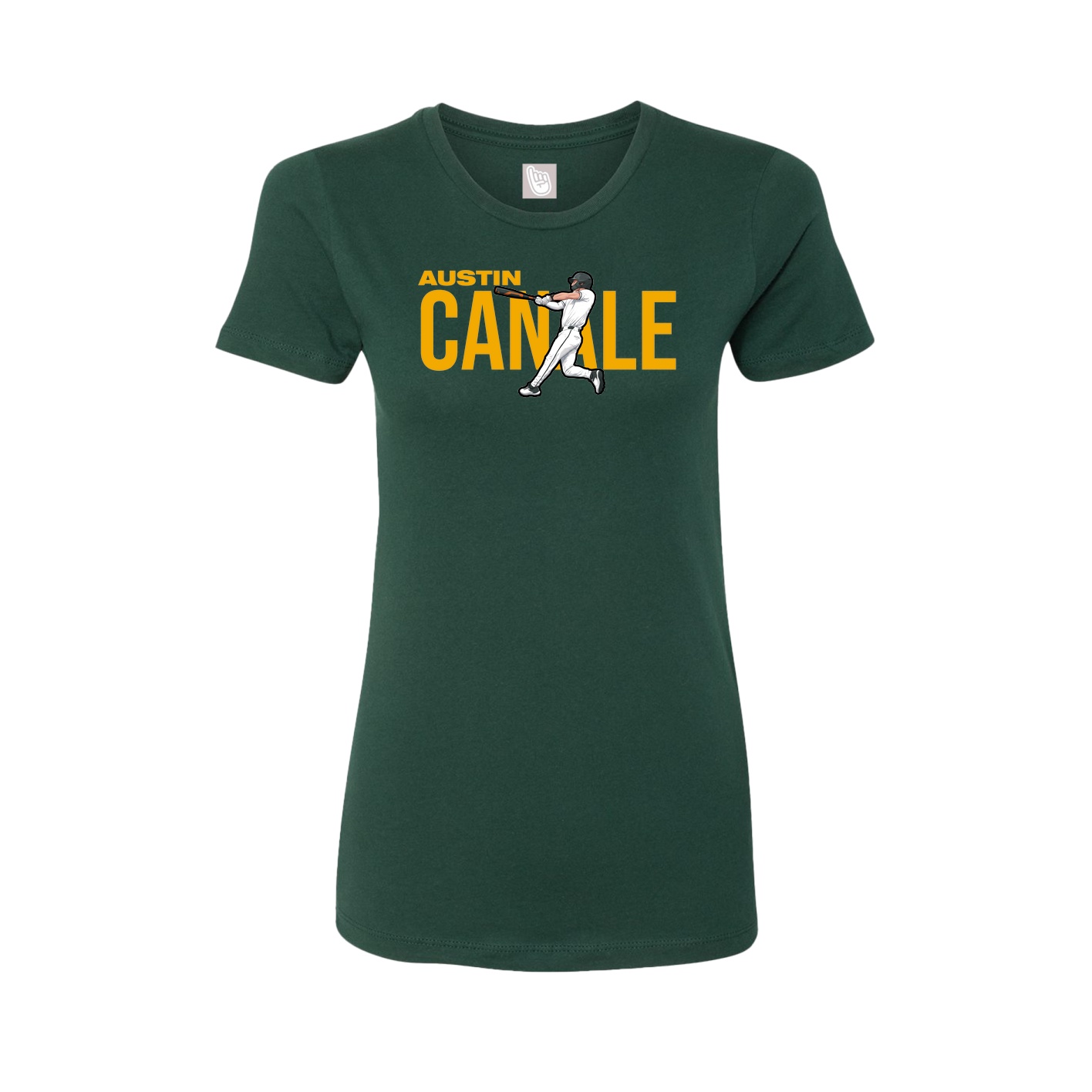 Fitted Women's Tee — Player Name in Green