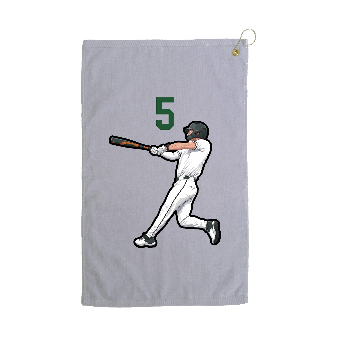 Golf Towel — Number Top in Grey