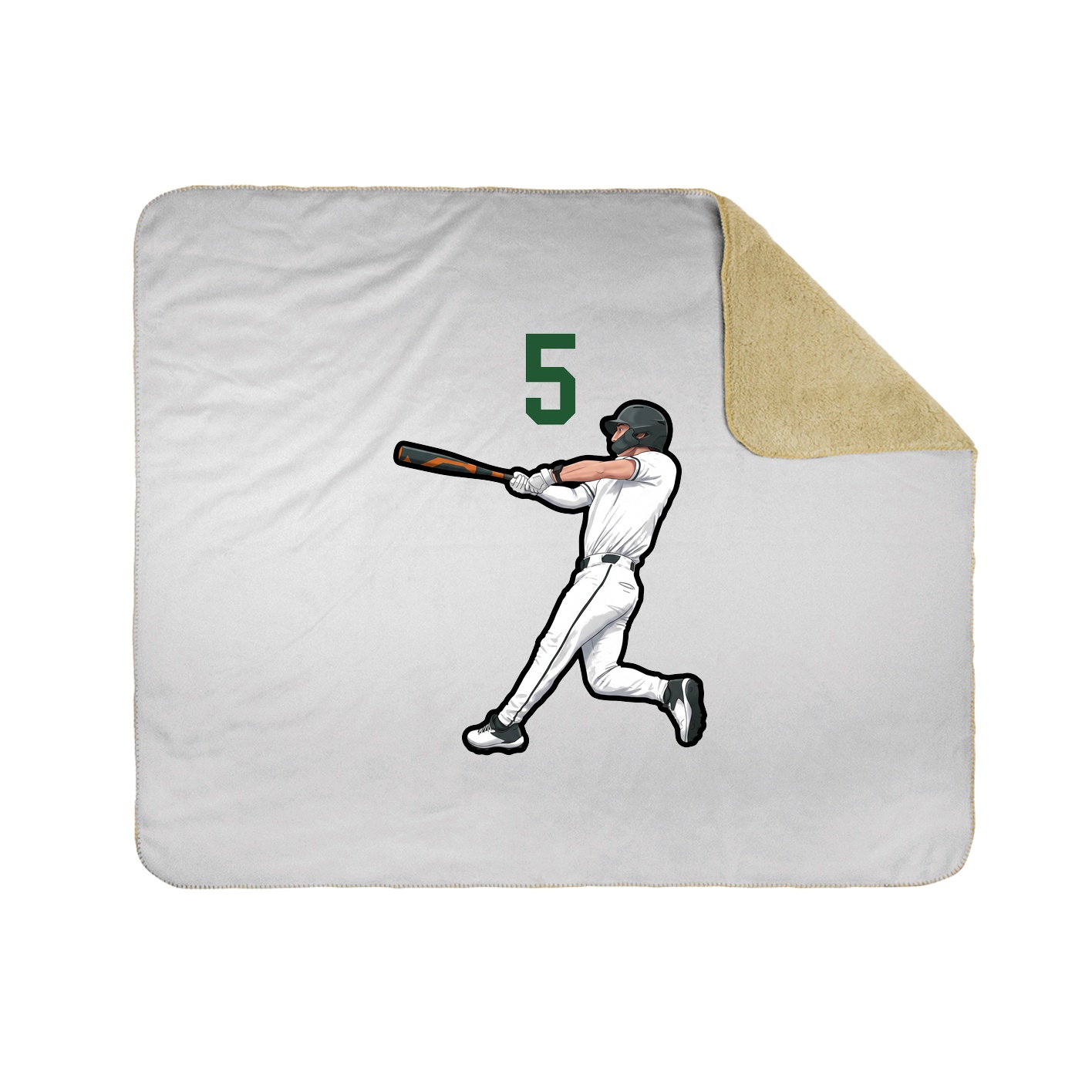Throw Blanket — Number Top in White