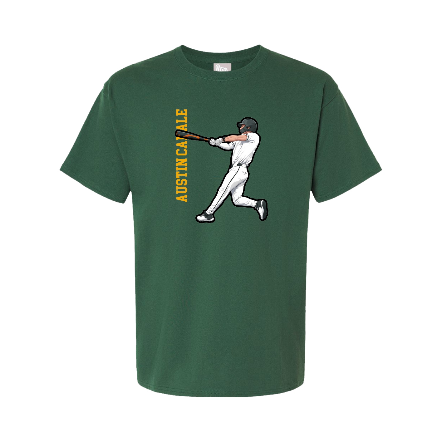 Youth Tee — Name Vertical in Green