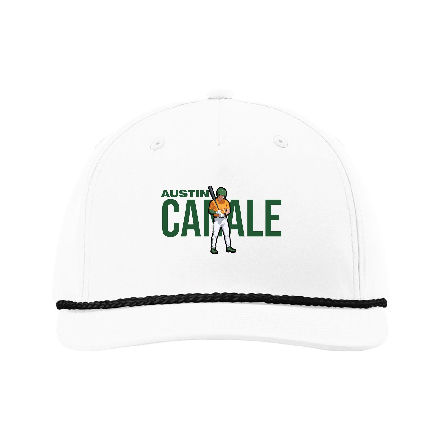 Five-Panel Classic Rope Cap — Player Name in White
