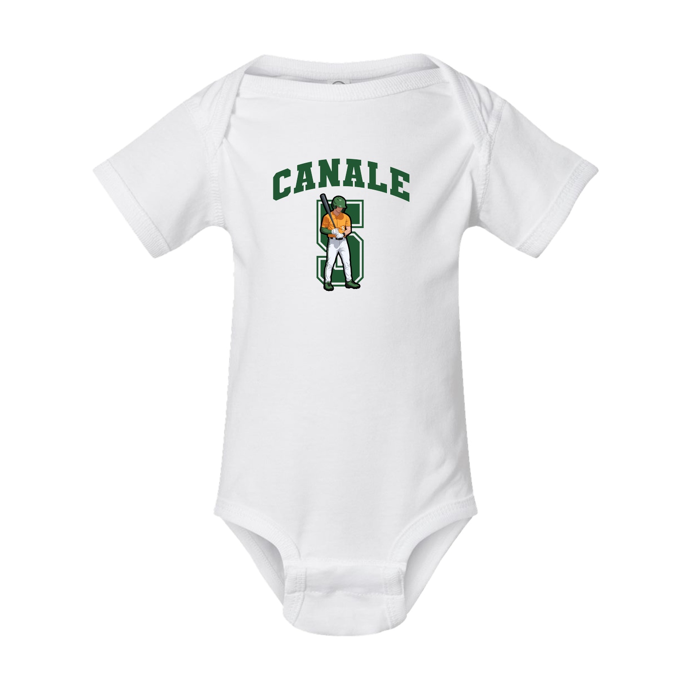Baby Onesie — Number in White