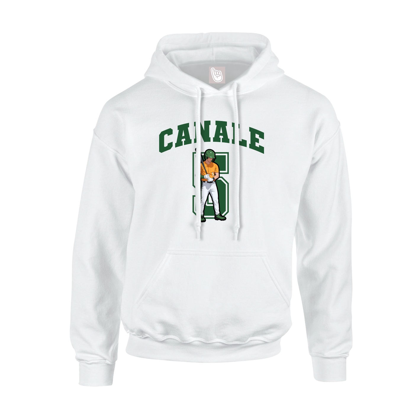 Hoodie — Number in White