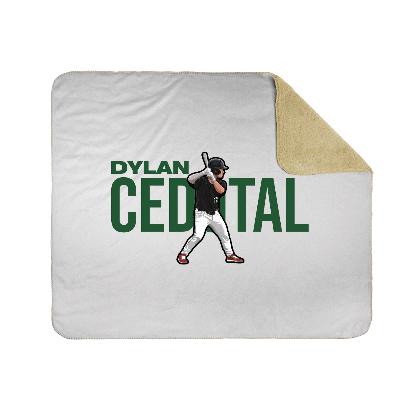 Throw Blanket — Player Name in White