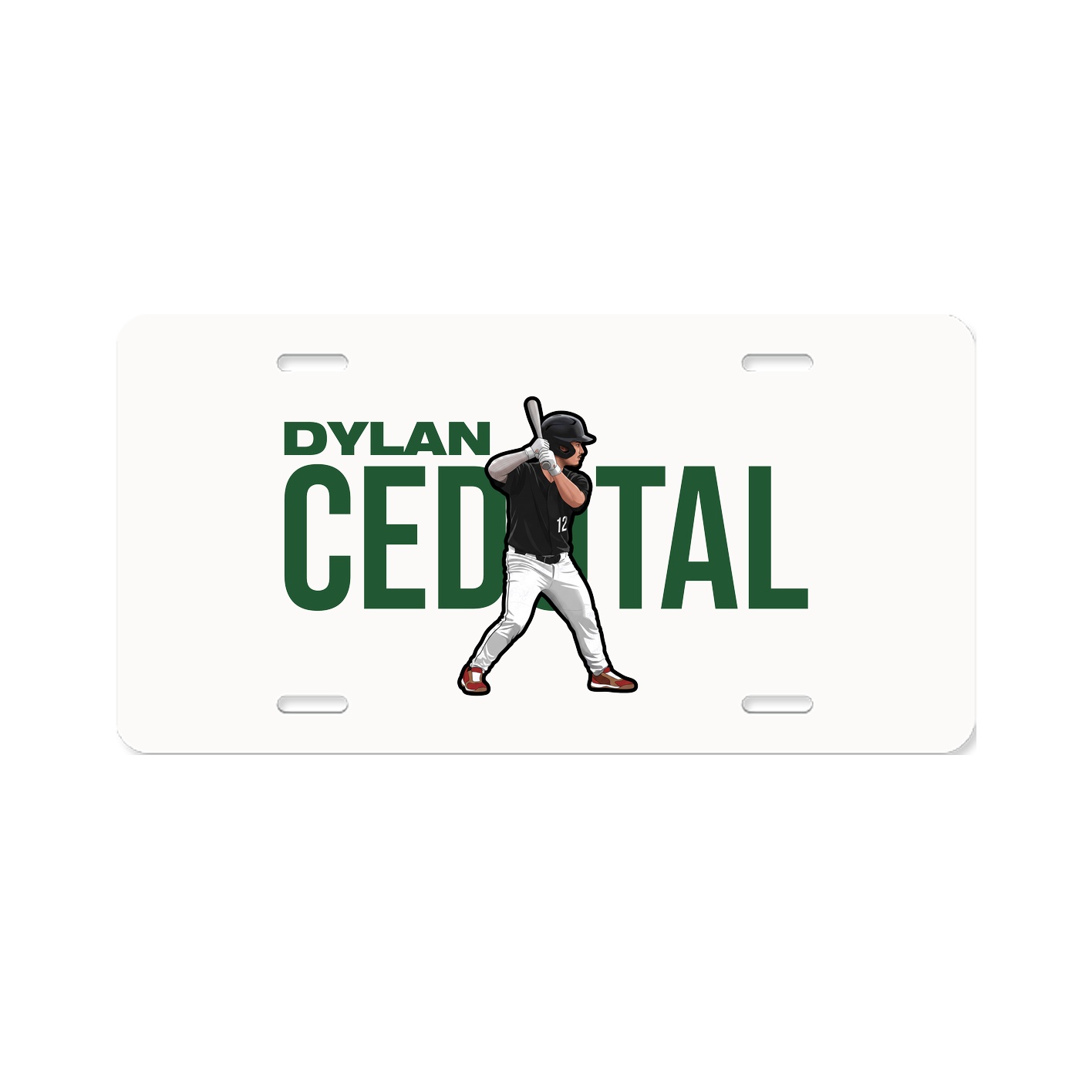License Plate — Player Name in Classic