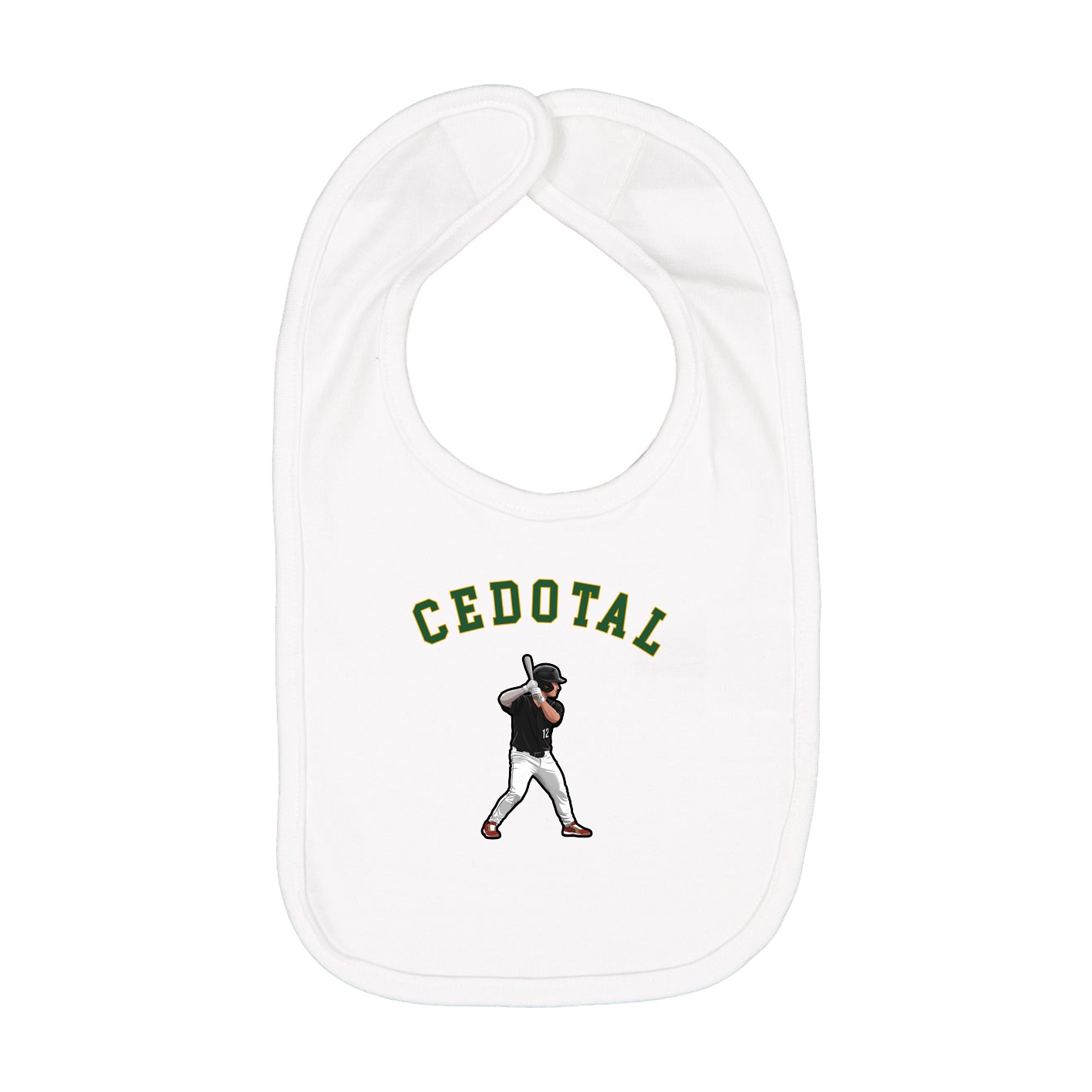 Infant Bib — Shirsey Arch in White