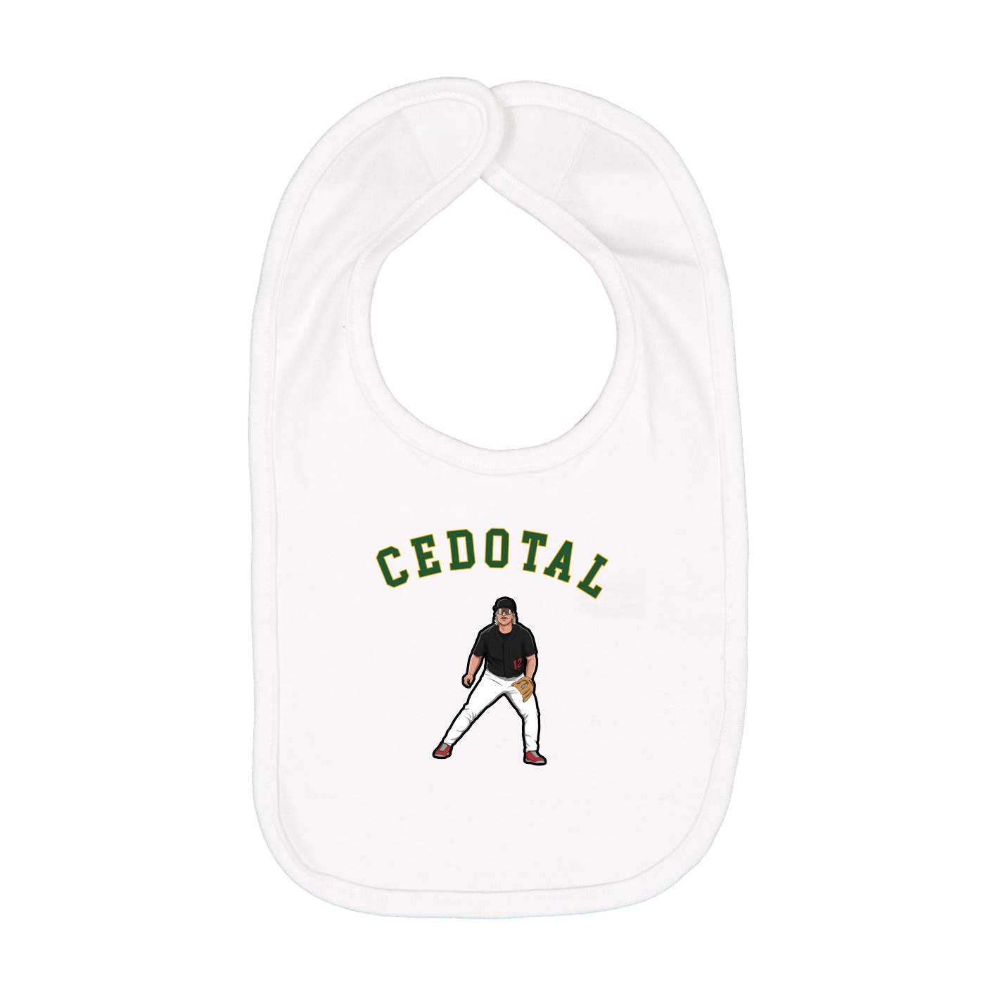 Infant Bib — Shirsey Arch in White
