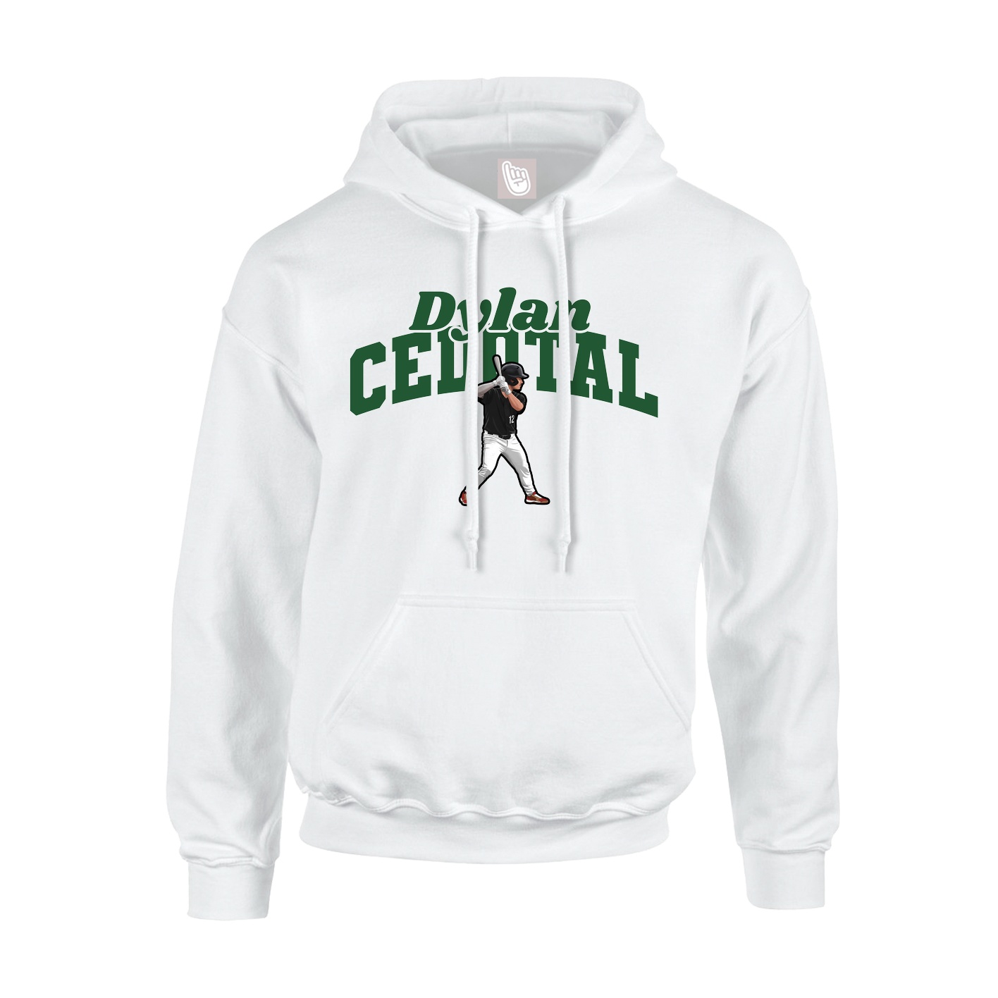 Youth Hoodie — Signature Arch in White