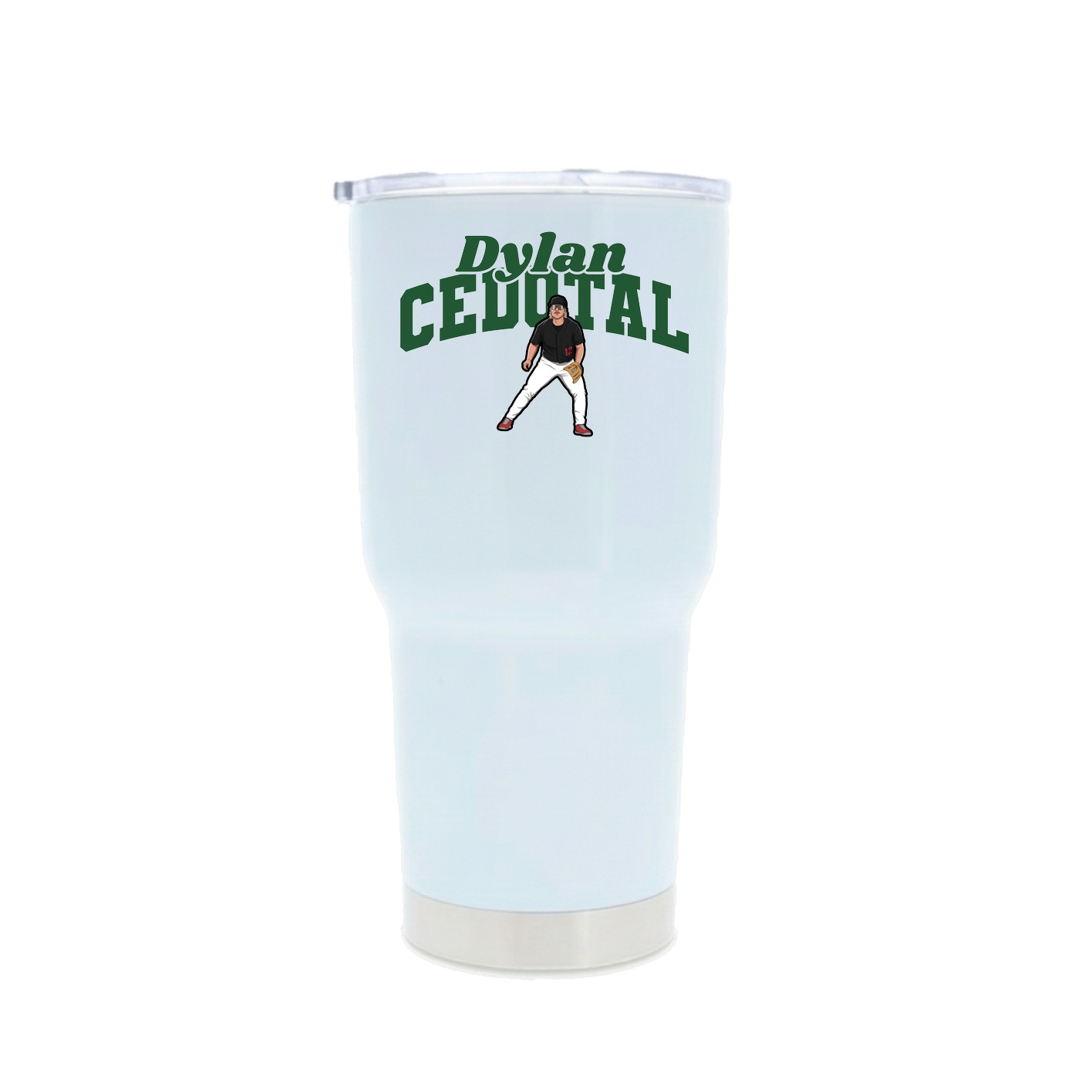 30oz Stainless Steel Tumbler — Signature Arch in White