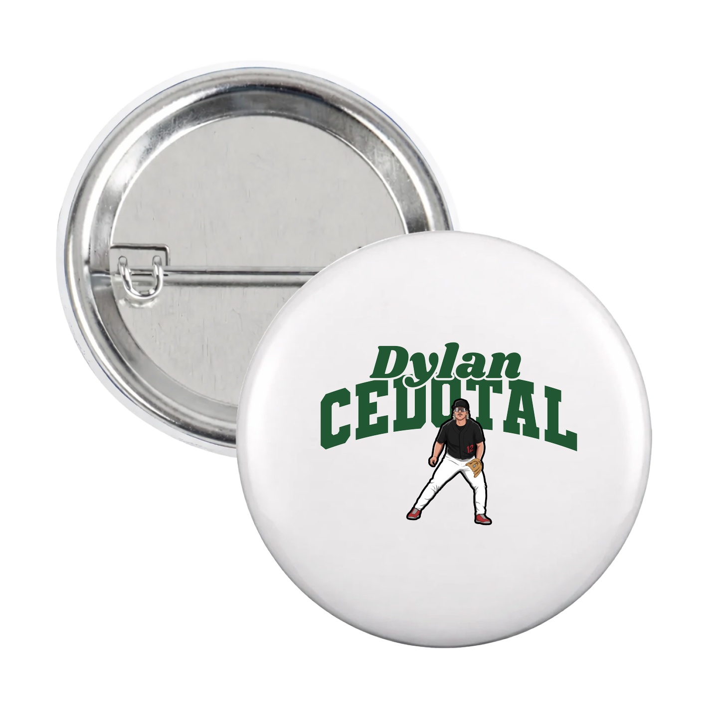 Game Day Button — Signature Arch in White