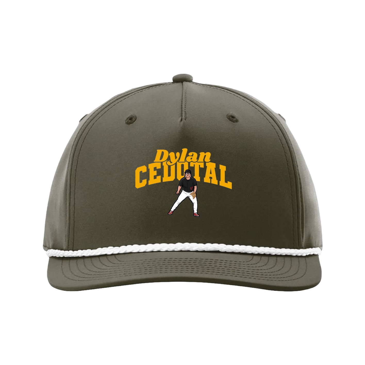 Five-Panel Classic Rope Cap — Signature Arch in Green