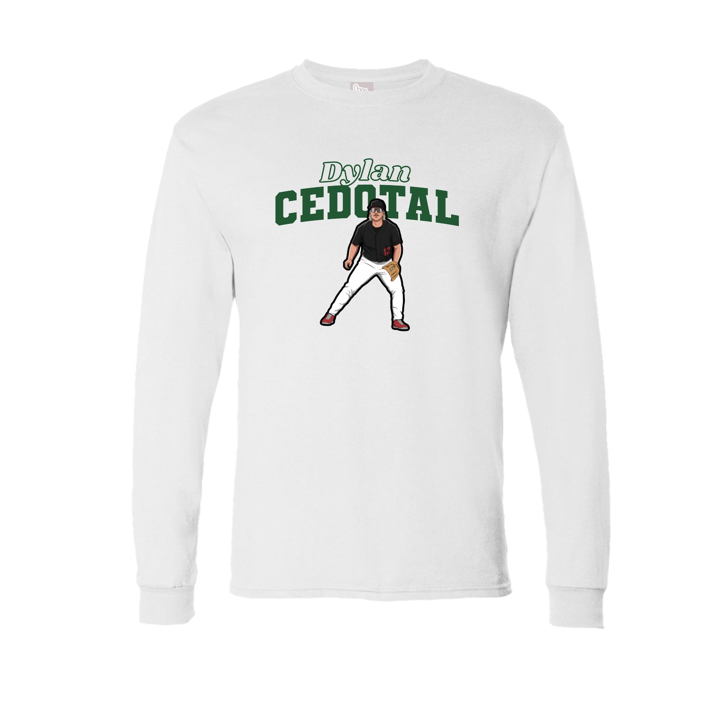 Long Sleeve Tee — Name Arch in White