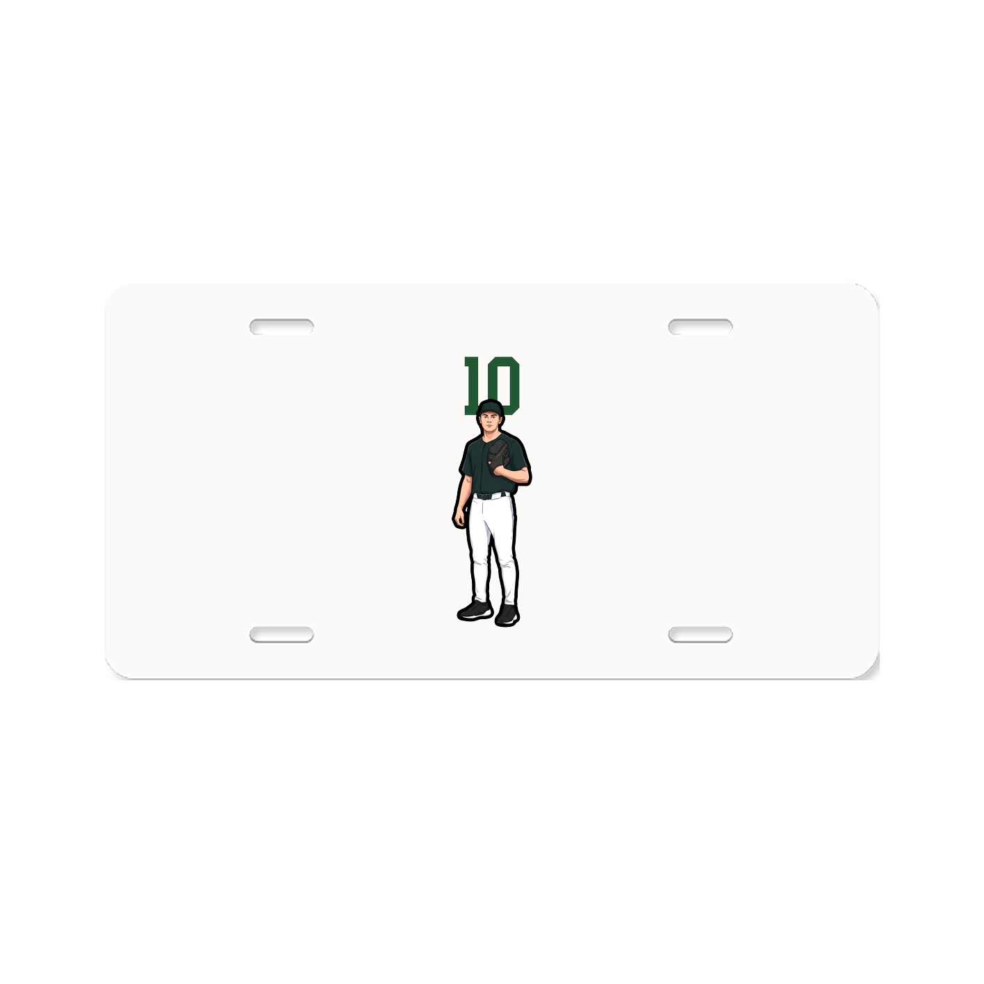 License Plate — Number Top in Classic