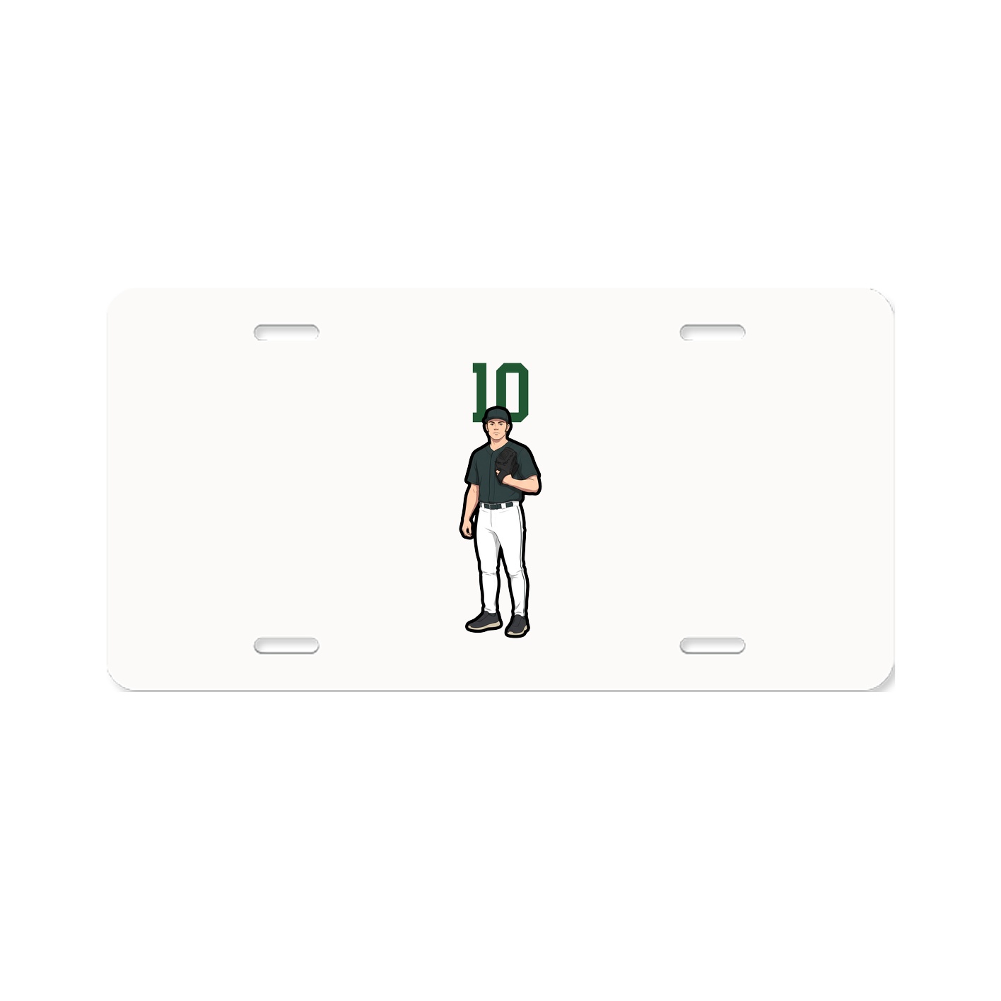 License Plate — Number Top in Classic